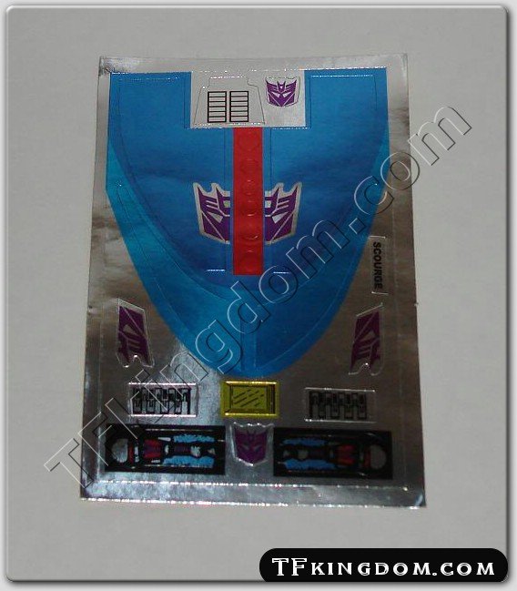 Transformers G1 Scourge Sticker Decal Sheet