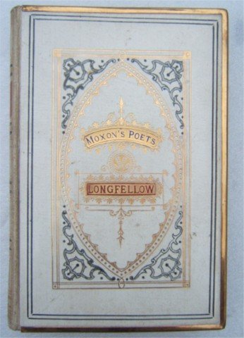 MOXONS POETS LONGFELLOW WHITE LEATHER 1870s GILT METAL