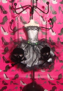 Black Skull Earrings