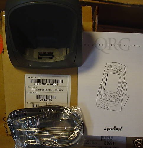 SYMBOL CHARGER SERIAL SINGLE SLOT CRADLE CRD 2700 NIB