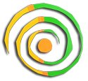 Spiral ArtCar Magnets - 2 pack, large