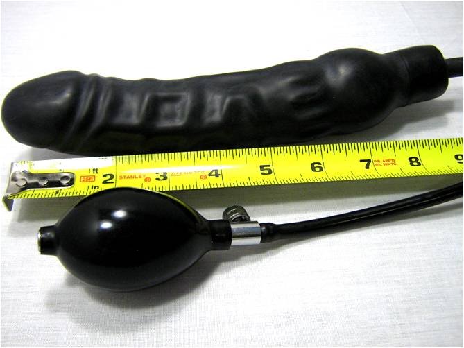 9" Medium Inflatable Firm Dildo Pump-Up Penis Anal Plug