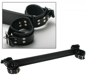 Leather Easy Access Doggie Doggy Style Spreader w/Cuffs