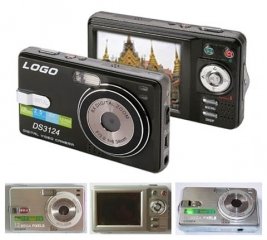 Digital Camera, 12M Pixel, 2.5-inch Screen, 16MB Int.Mem, SD/MMC