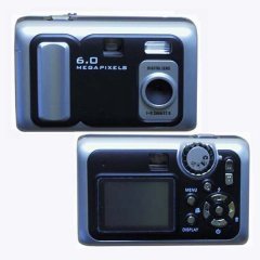 Digital Camera, Flash Light, 6.0M Pixel, 32MB build-in, SD/MMC