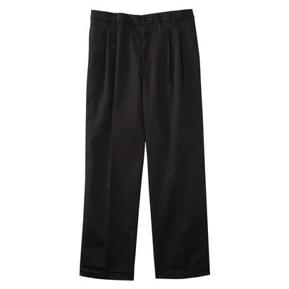 Young Mens' Uniform Pleat Front Pant - Black