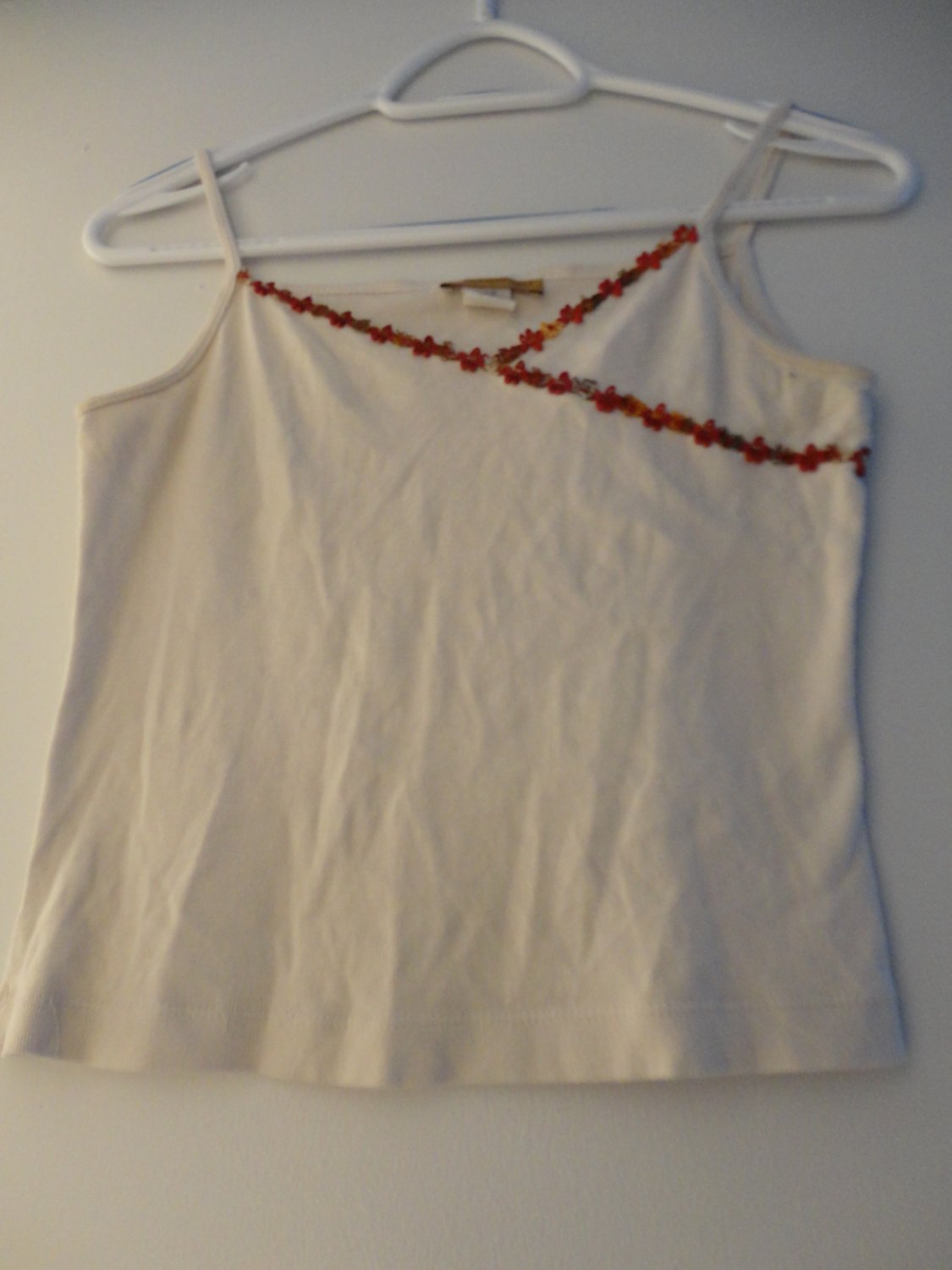 White Cotton Stretch Spaghetti