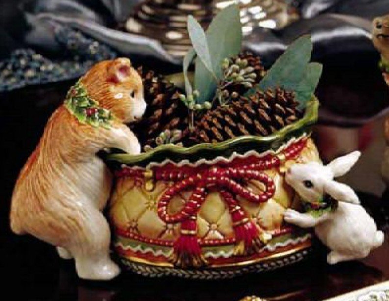 FItz & Floyd Winter Holiday Santa - Tidbit Dish NEW