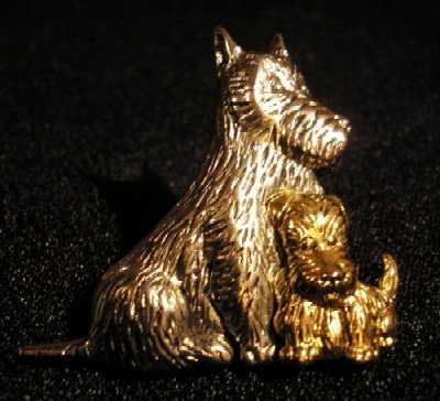 Vintage brooch Liz Claiborne Scottie Dog Terrier New