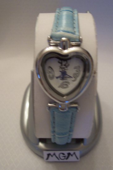 Woman watch heart w/blue bracelet