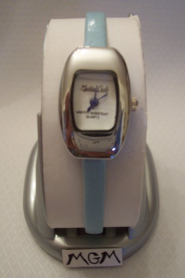 Woman watch w/blue leather bracelet