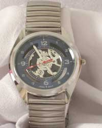 Montres Carlos Men's Watch W/Blue Face And Flex Band