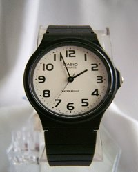 Casio Quartz Watch With A White Round Face