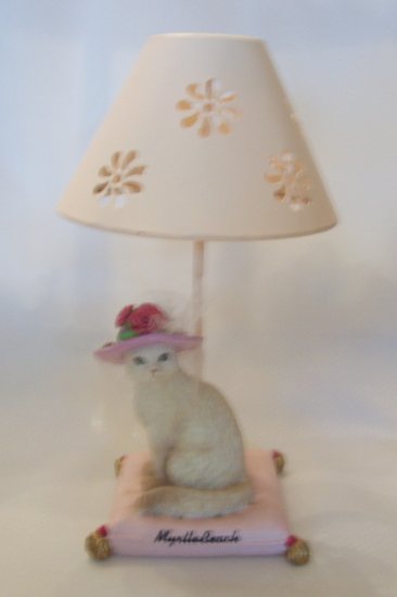 Feline With A Hat Tea Candle Figurine
