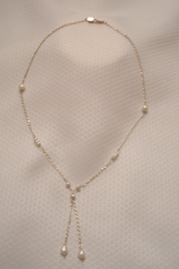 Sterling Silver Necklace With Natural Sea Pearls