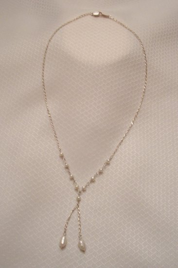 Sterling Silver Necklace With Natural Sea Pearls