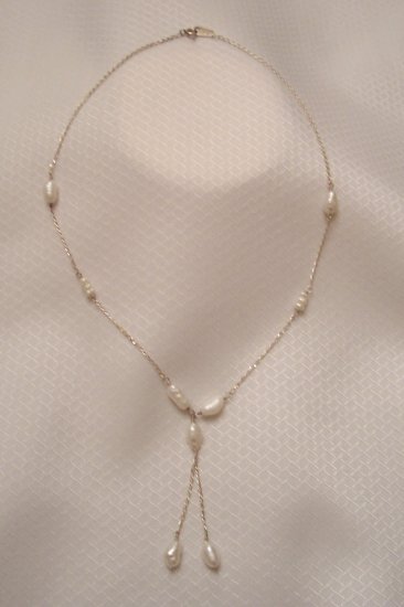 Sterling Silver Necklace With Natural Sea Pearls