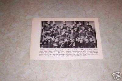 VANDERBILT UNIVERSITY 1904 FOOTBALL TEAM PHOTO
