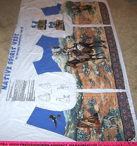 INDIAN NATIVE SPIRIT VEST FABRIC PANEL