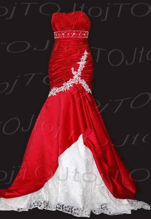 Strapless mermaid eveing dress-CH0506