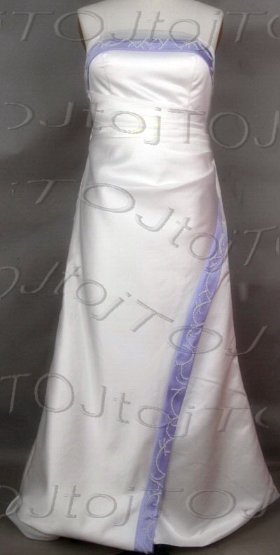 Strapless A-line wedding gown-WG901