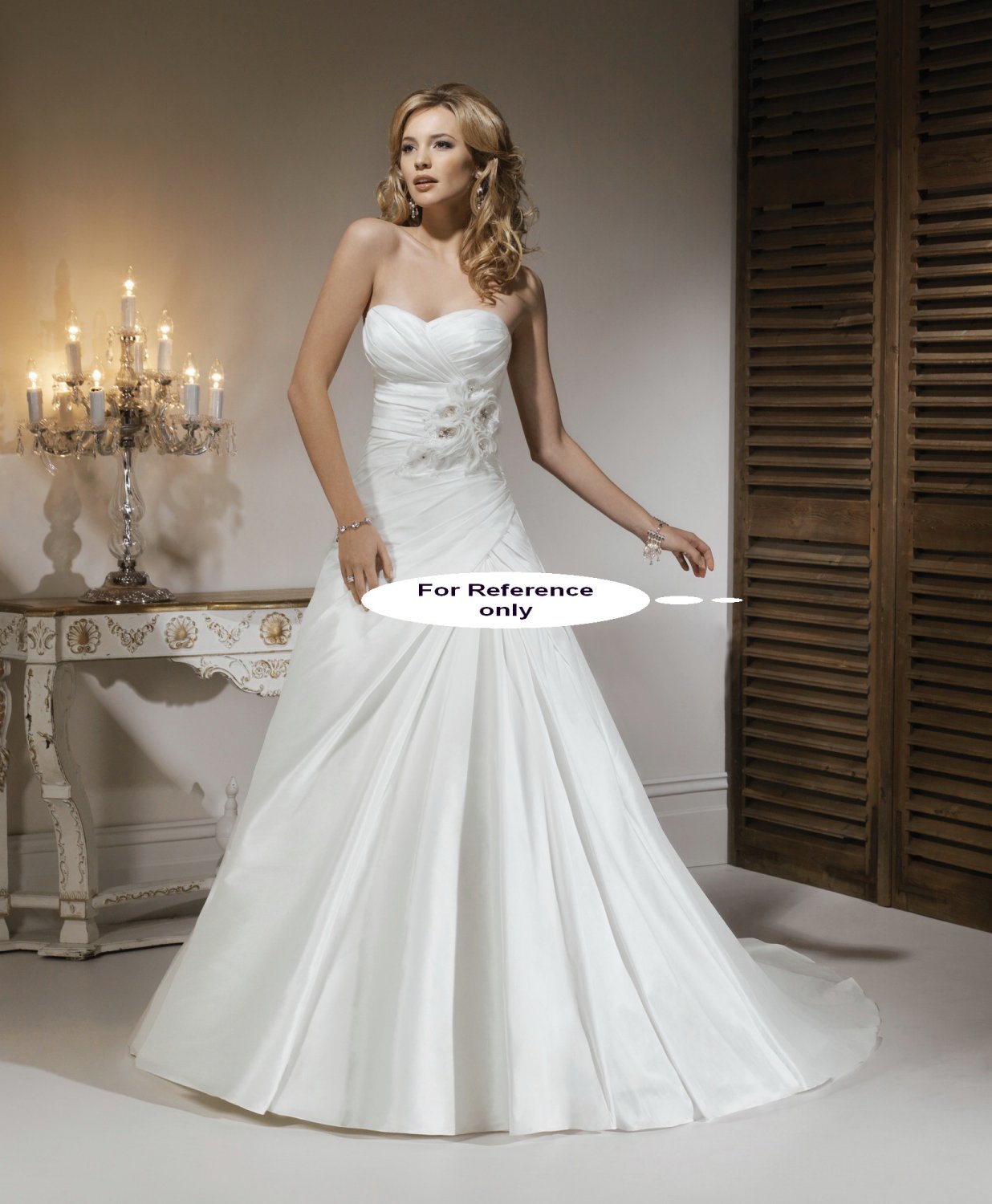 Sweet heart A-line wedding gown-1413