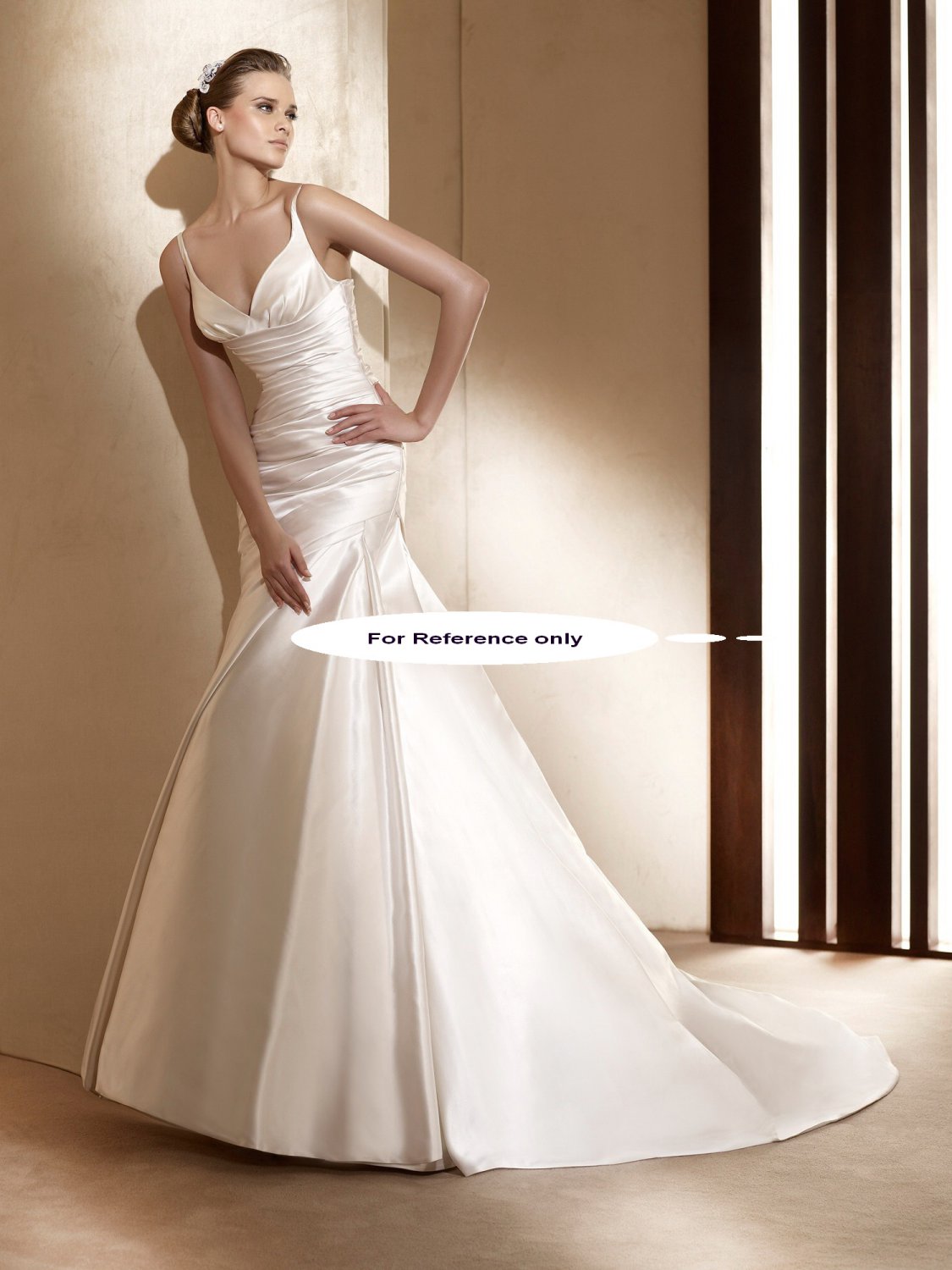 V neck mermaid wedding gown-Alice