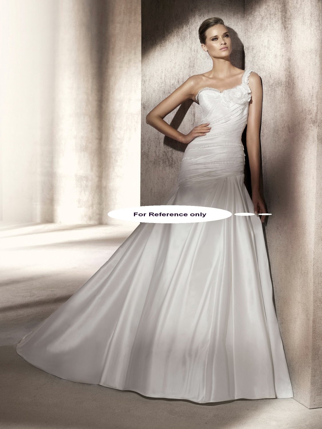 One shoulder mermaid wedding gown-Paladin