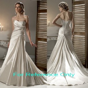 Strapless A-line wedding gown-1406