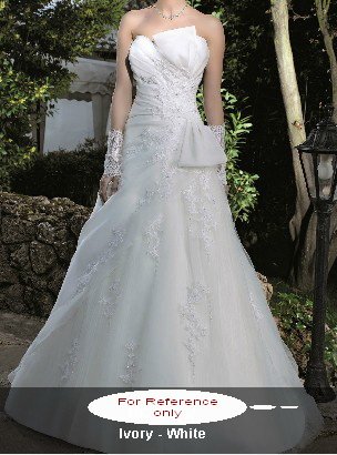 Sweet heart A-line wedding gown-WG812