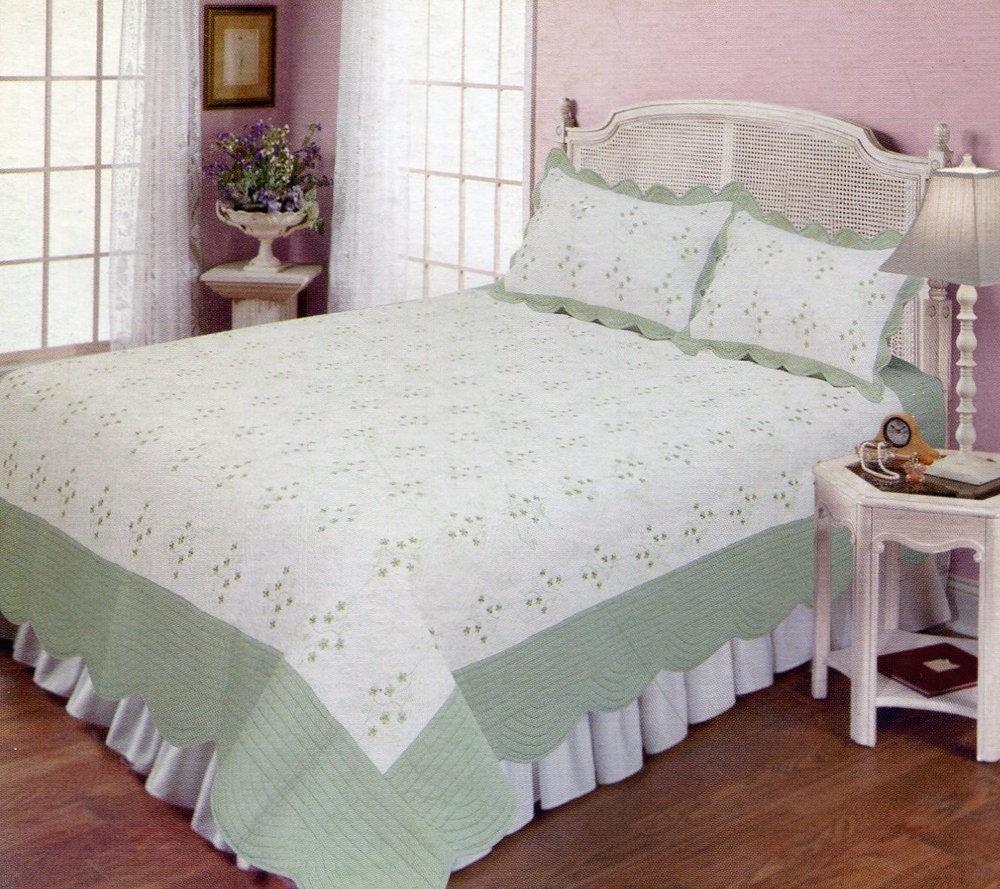 4pcs white color bedding set AY-1107