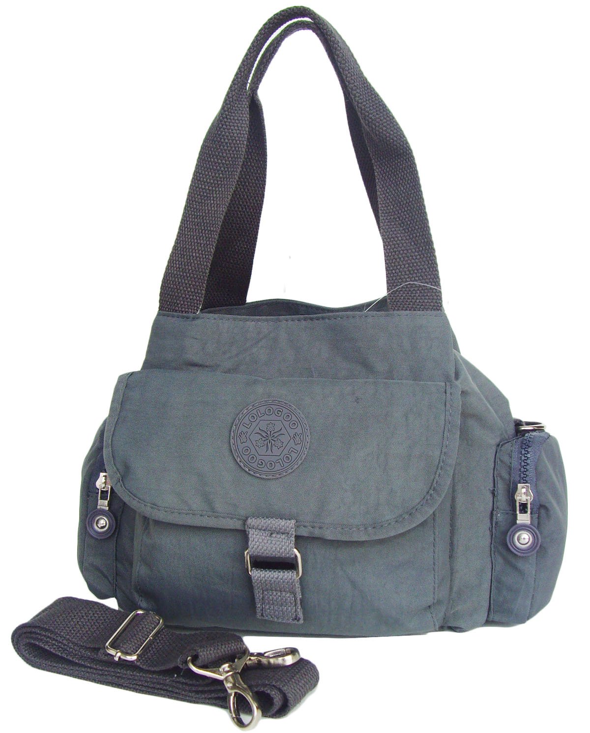 HONG YE Pure Stripe Slouch Bag,sku:hb077grey2