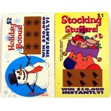 10 Pk - Holiday Gag Scratch Lotto Tickets