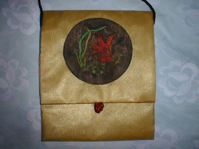 Mid size Chinese silk embroider bag