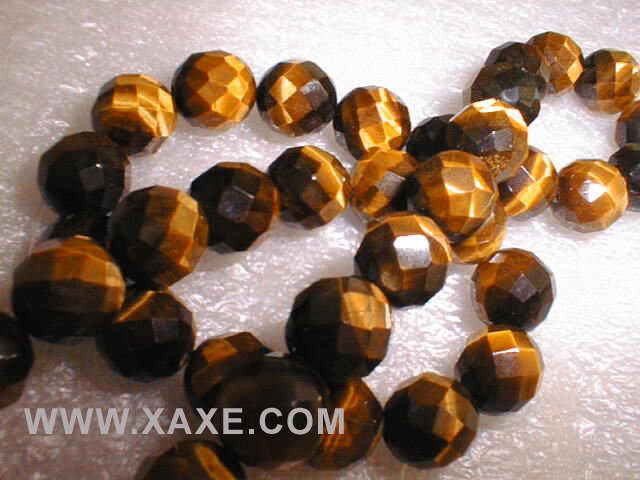 18"" length--10mm tiger eye stone beads/necklace,64 shape