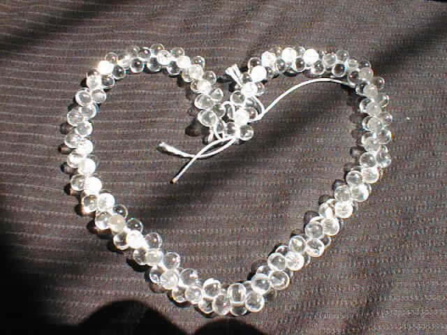18"" length--white crystal twist necklace