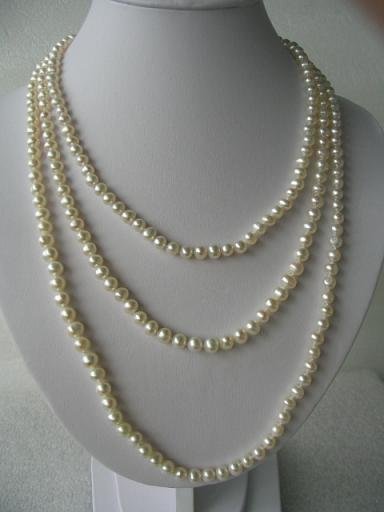 68"" super lustrous white FW pearl necklace