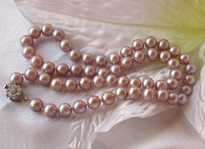 grade A 7-8mm pink pearl necklace