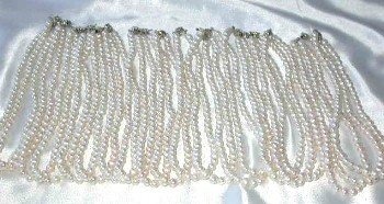 Wholesale 20 pcs 5-6mm white pearl necklace