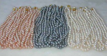 Wholesale 30 pcs. 17"" 7-8mm multicolor pearl necklace