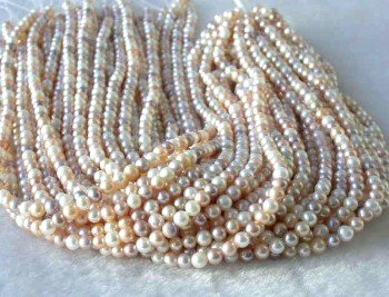 wholesale 16"" 5-6mm multicolor pearl necklace strings
