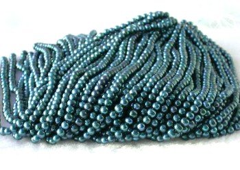 wholesale 16"" 6-7mm dark blue pearl necklace strings