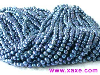wholesale 16"" 6-7mm blue pearl necklace strings
