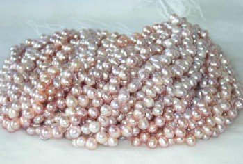 wholesale 16"" 7-8mm purple pearl necklace strings