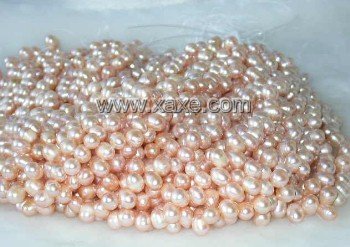 wholesale 16"" 7-8mm pink pearl necklace strings