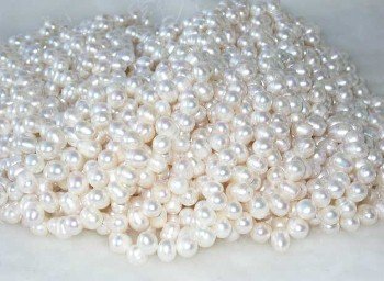 wholesale 16"" 7-8mm white pearl necklace strings
