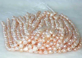 wholesale Baroque 16"" pink pearl necklace strings