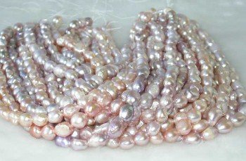 wholesale Baroque 16"" purple pearl necklace strings