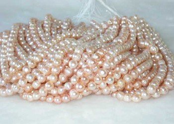 wholesale 9-10mm 16"" pink pearl necklace strings