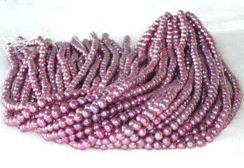 wholesale 6-7mm 16"" wine-red pearl necklace strings